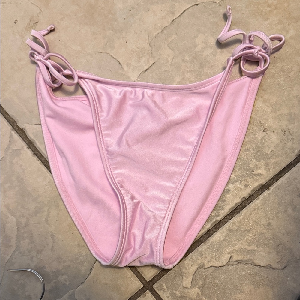 Wild fable Pink bikini bottom side tie small
